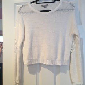 White crop sweater